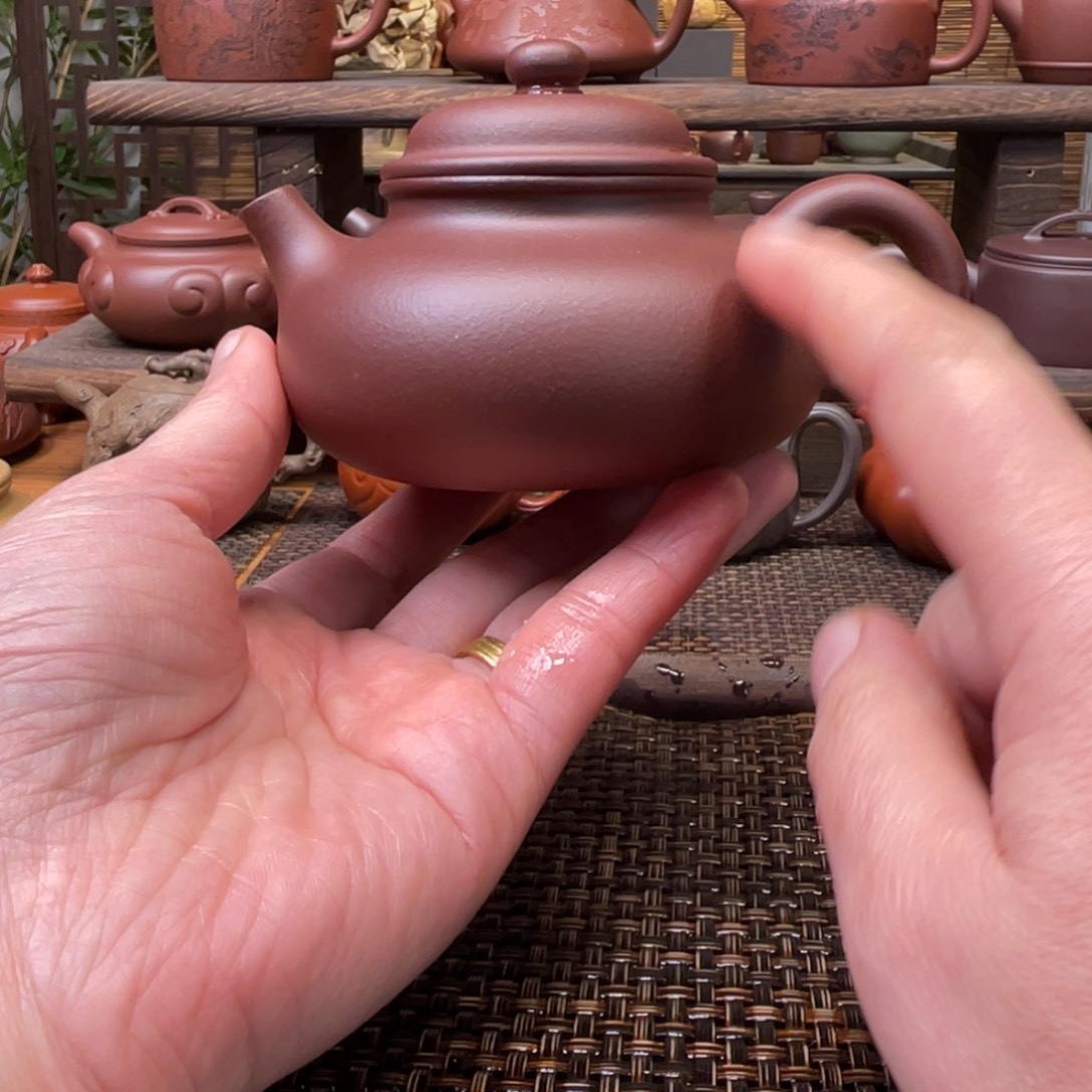 紫砂茶壶宜兴原矿紫砂手工制180