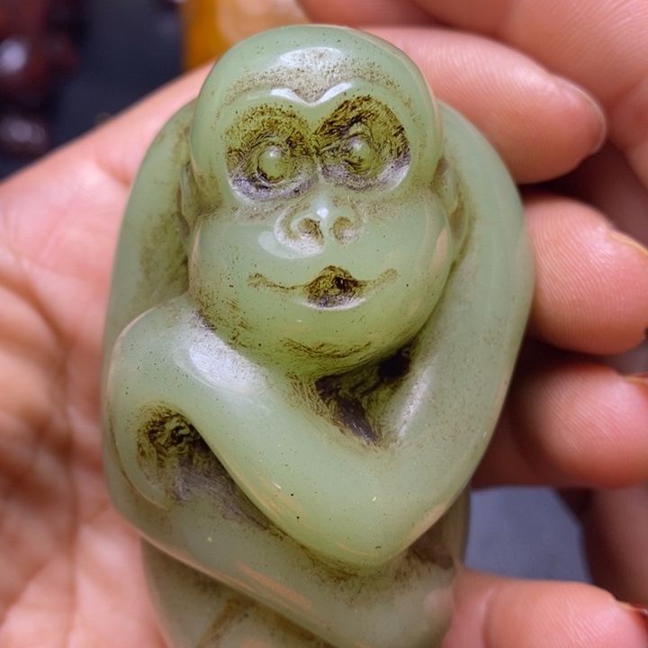 白玉菩提吊坠摆件