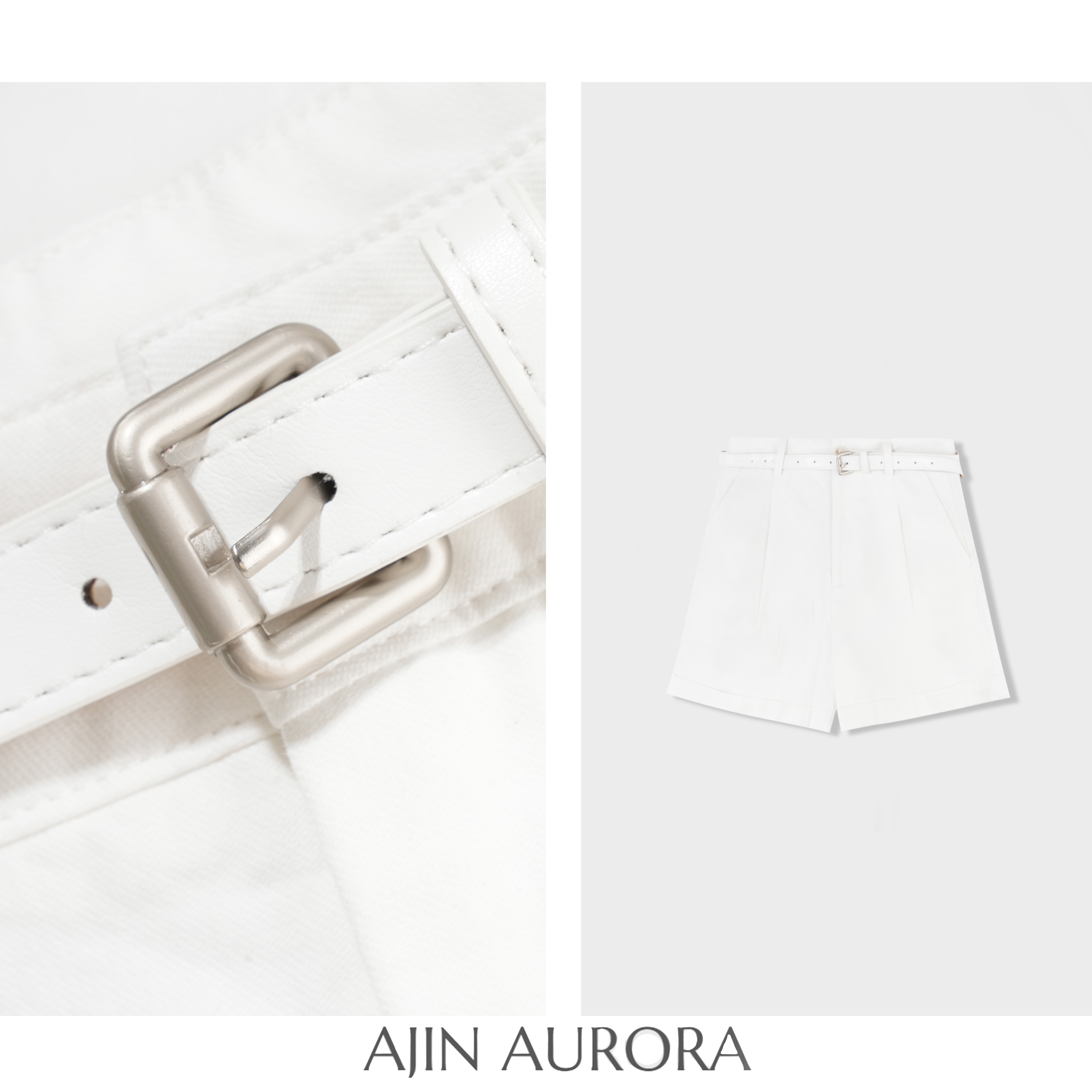 【云淡风轻】高腰卷边短裤2025新款显瘦外穿小个子宽松通勤阔腿裤