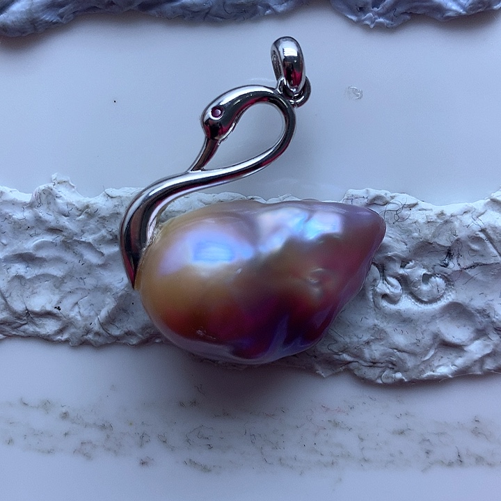 淡水珍珠耳饰银S925镶嵌