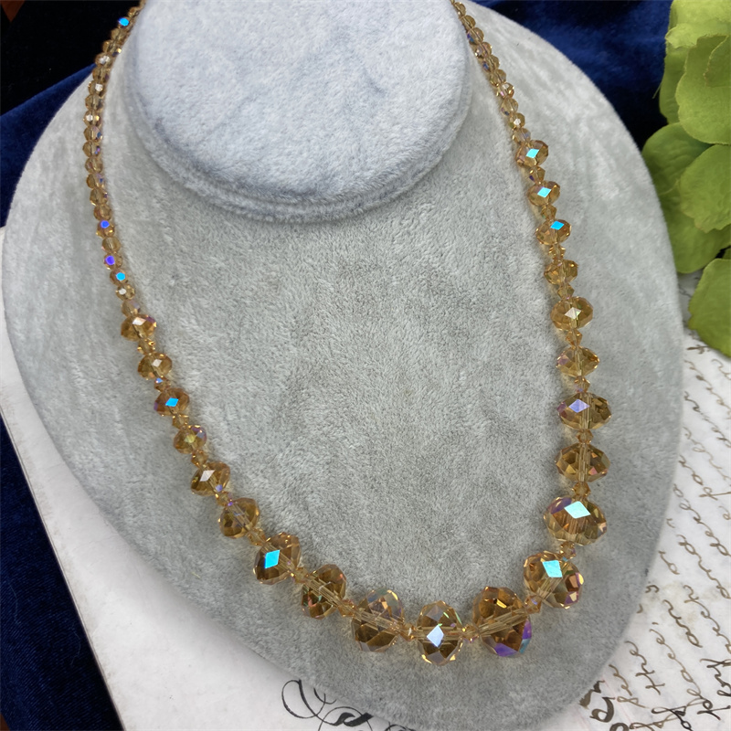 合金项链 kriks folly咖色莱茵石项链2-22【2071212-053】