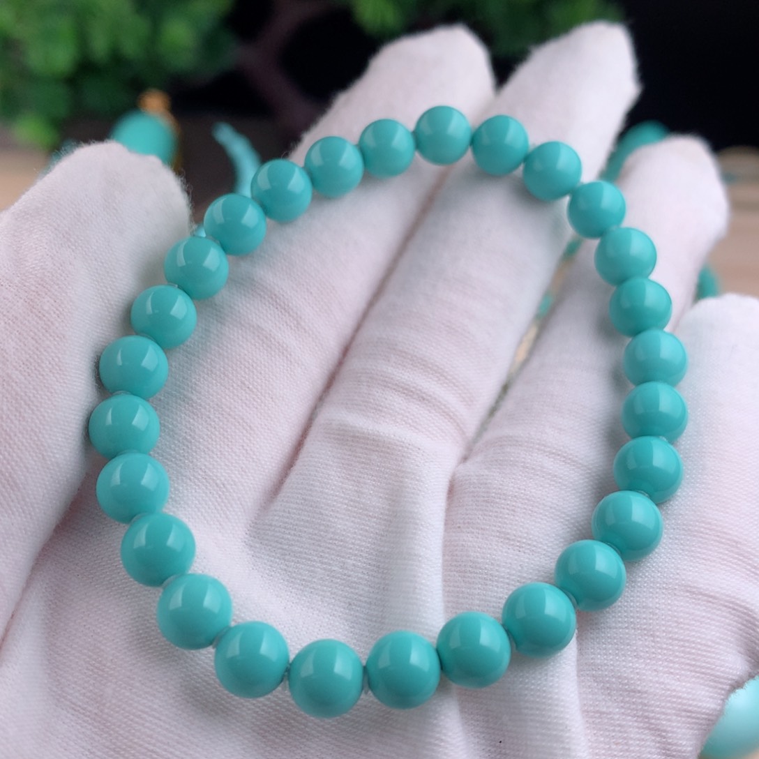 【闪购商品】绿松石圆珠手串卡7+未镶嵌