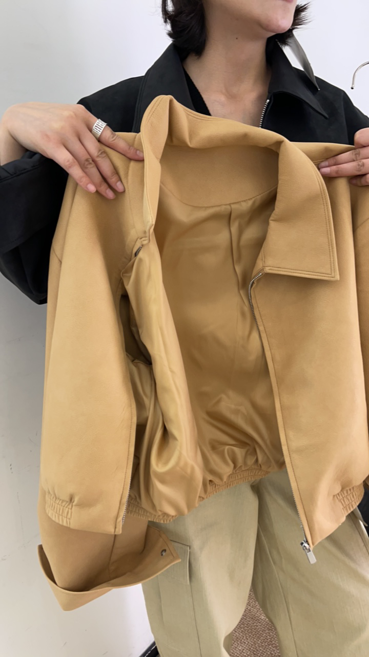 翻领夹克短款宽松简约痞帅高级感飞行员外套