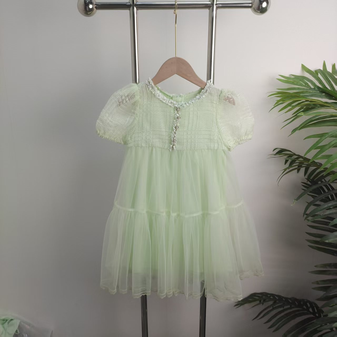 【2575】绿色连衣裙A5-8