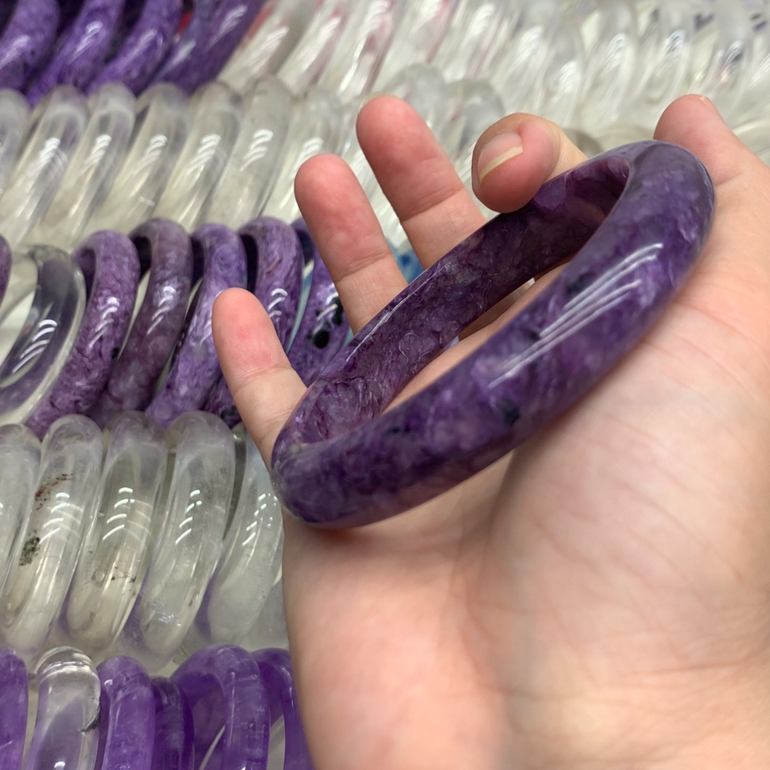 *****查罗石（紫龙晶）未镶嵌手镯