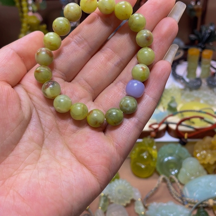 蛇纹石玉手链未镶嵌