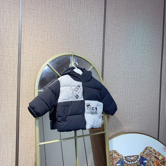 R3226   宝宝黑色拼接上衣厚外套  夹棉