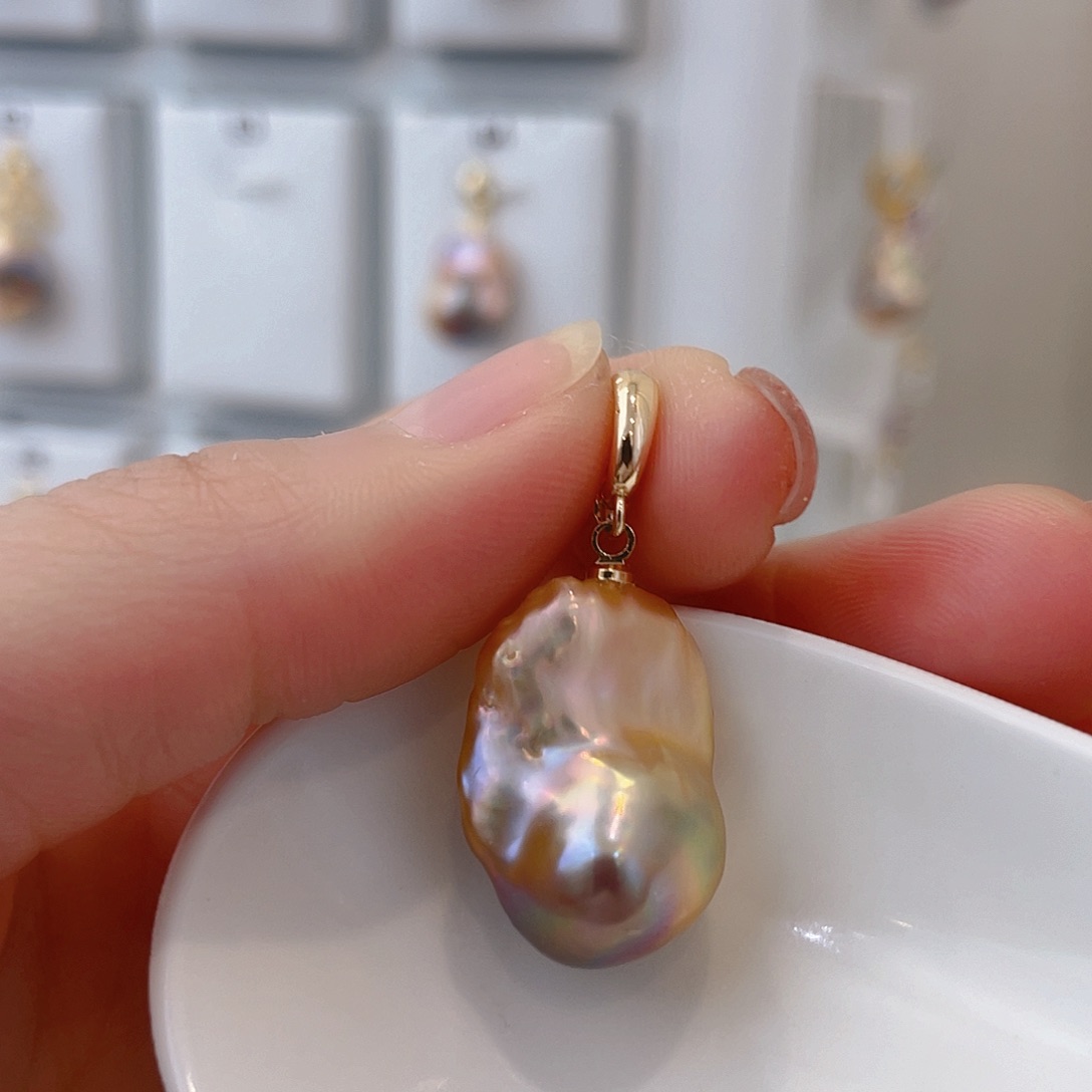 淡水珍珠颈饰银S925镶嵌