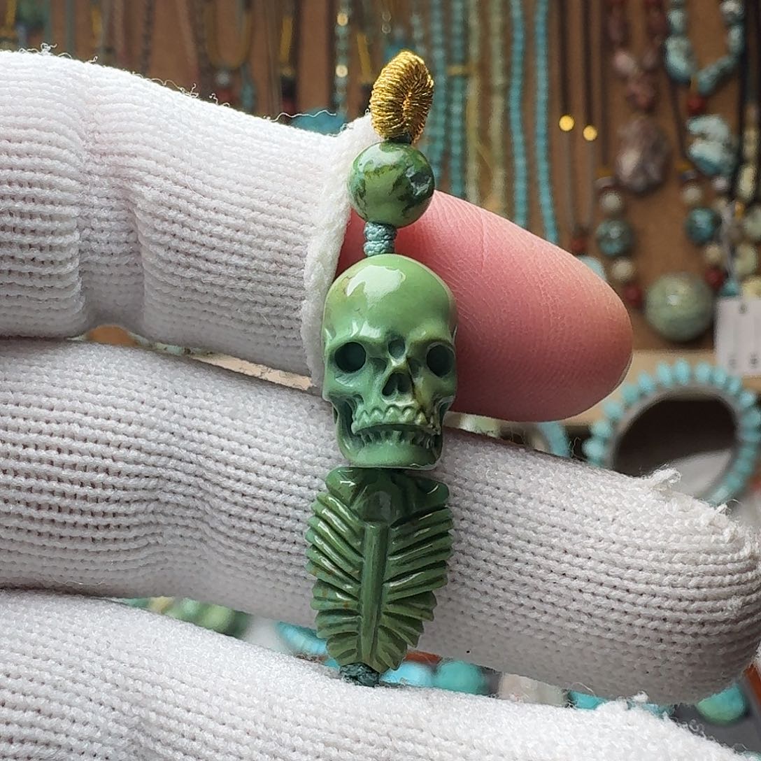 绿松石珠宝奇石未镶嵌9.5m m