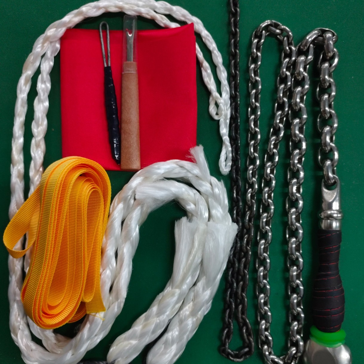 【轻松二合一】主链304不锈钢陡弧麦穗+锰钢小链！健身鞭！