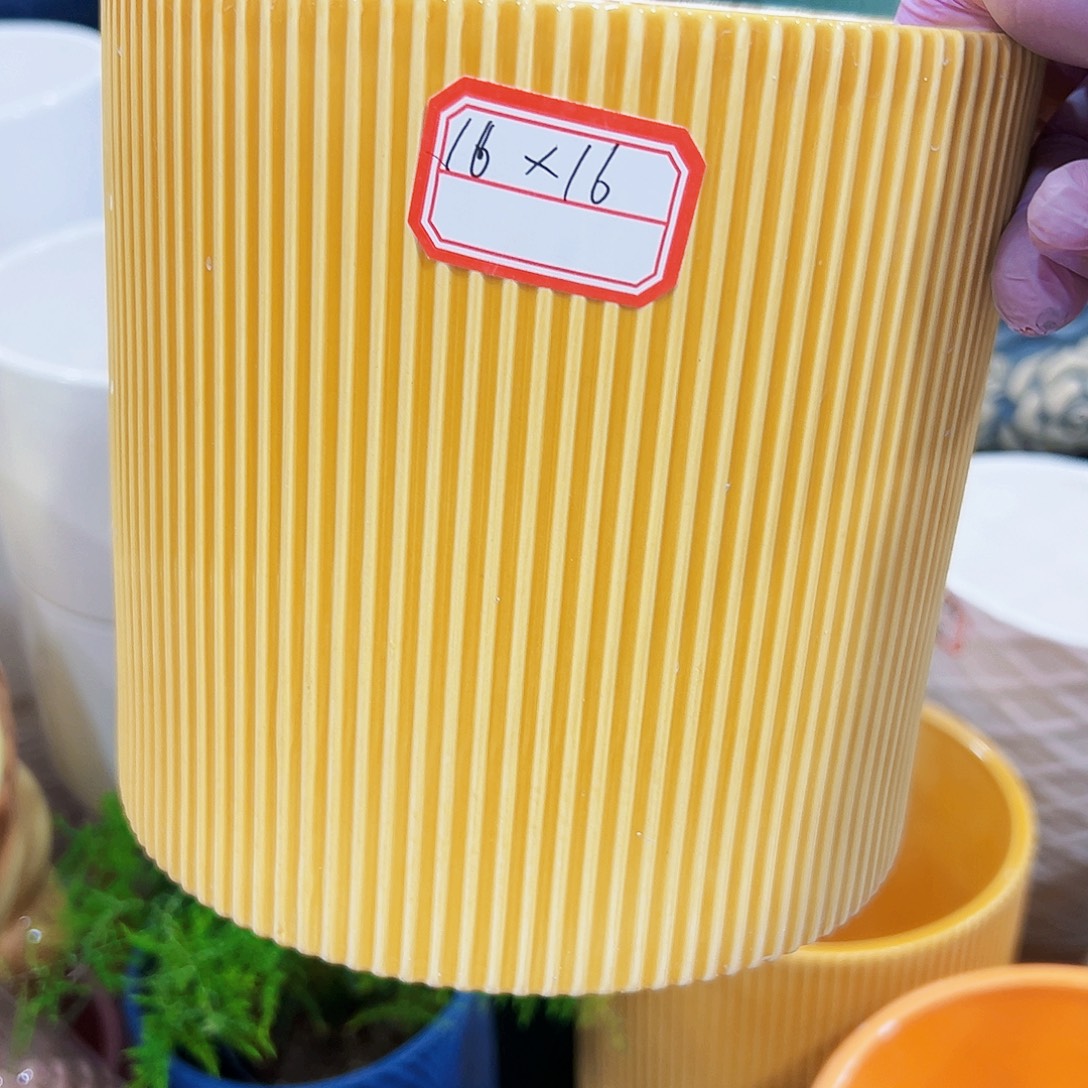 有孔外贸尾单陶瓷花盆凑单18米包邮