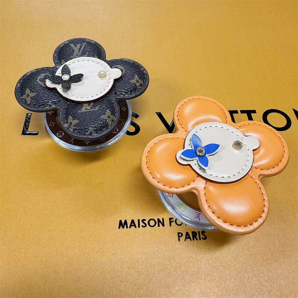 新款高级感花纹皮质适用Magsafe磁吸支架强磁手机壳通用支架女款