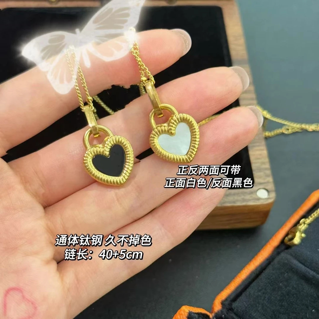 钛钢项链 BIBI【双面爱心】项链X075
