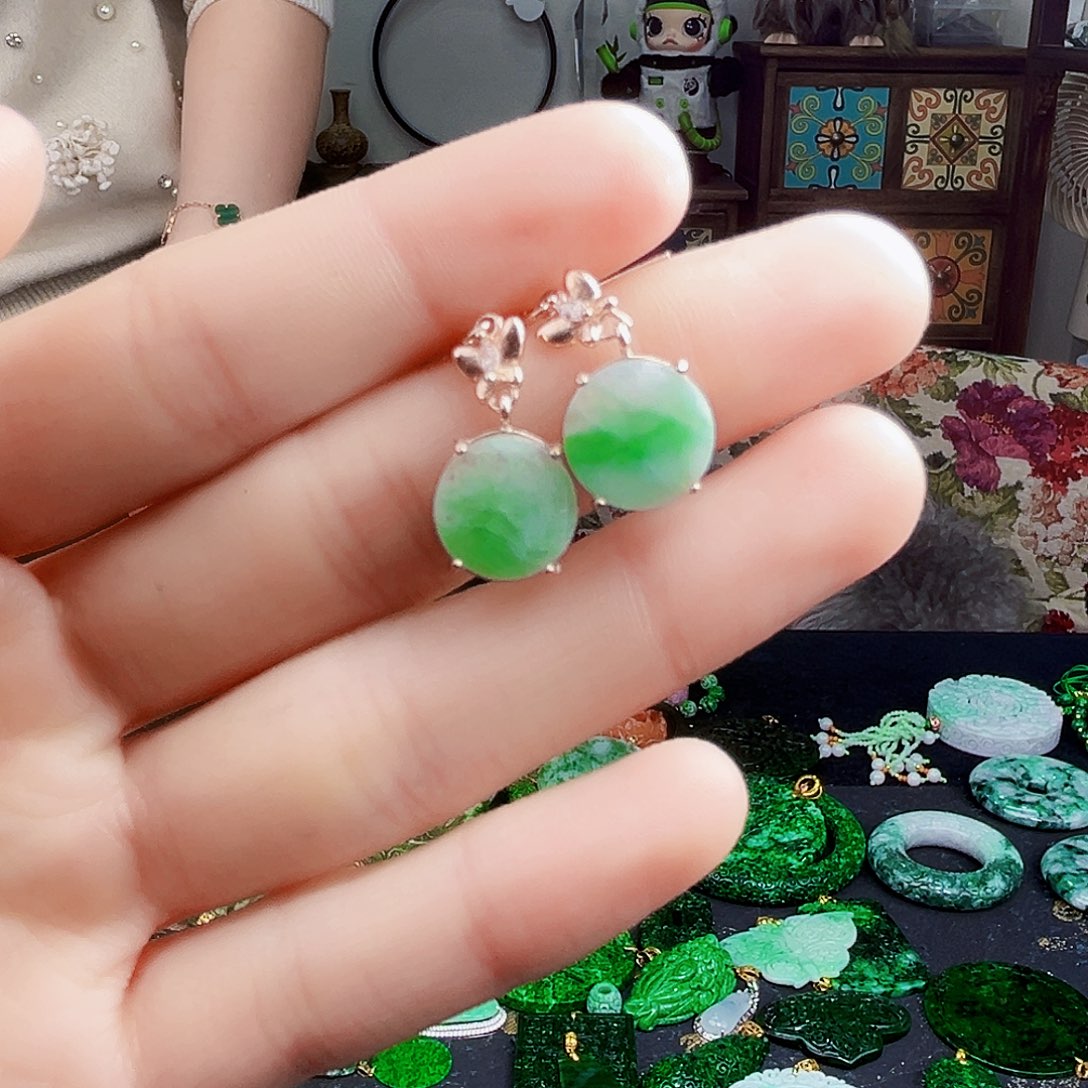 颈饰银S925镶嵌翡翠