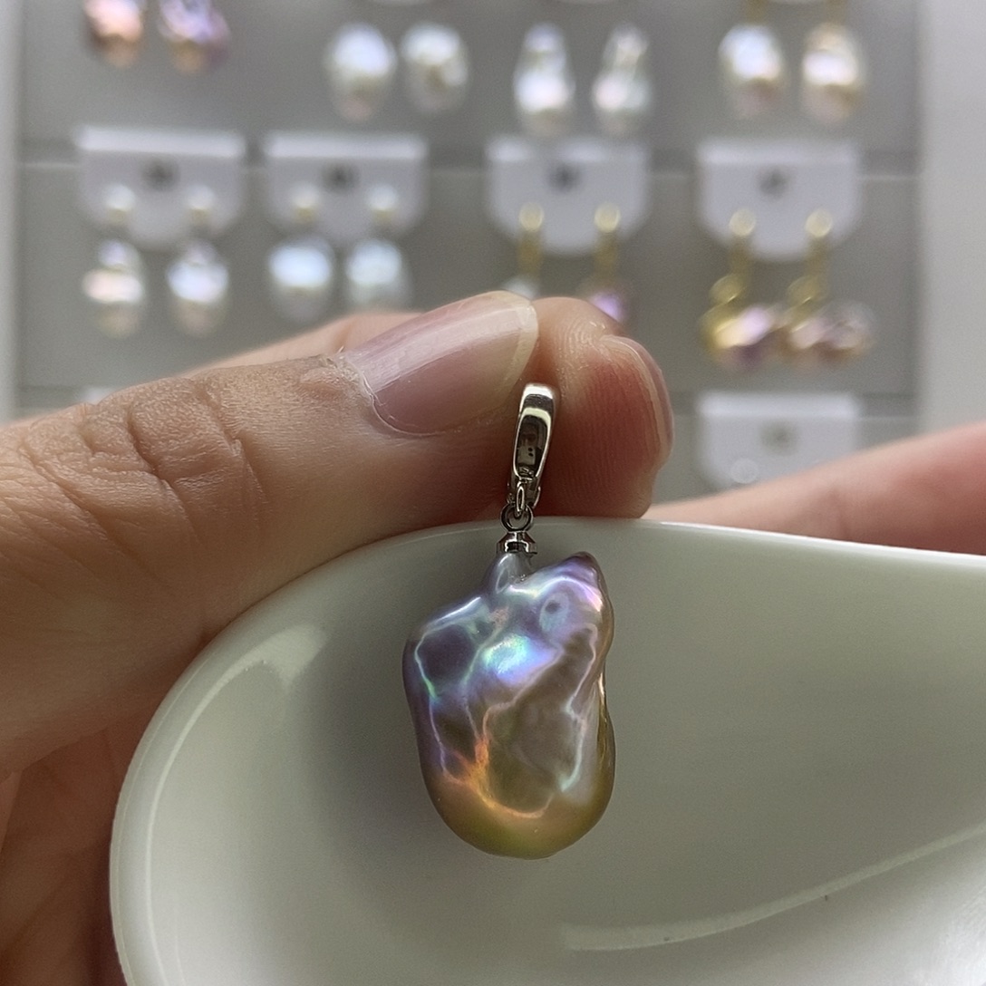 银S925镶嵌颈饰淡水珍珠75