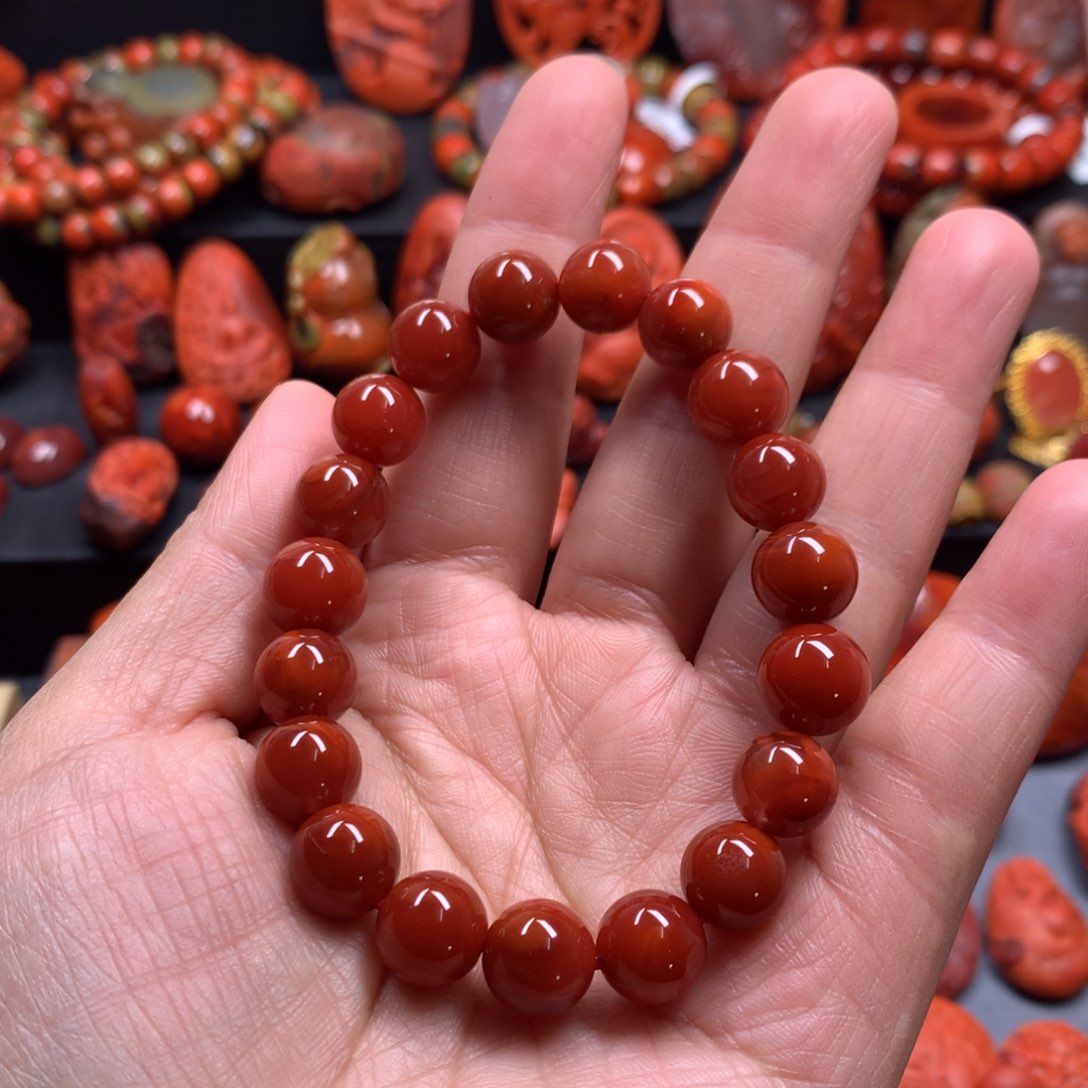 南红玛瑙手串10mm未镶嵌