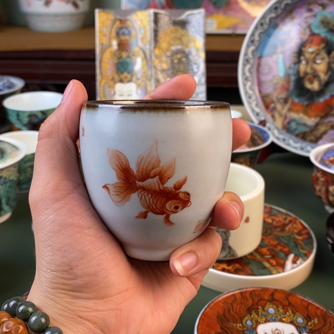 纯手工手绘陶瓷杯