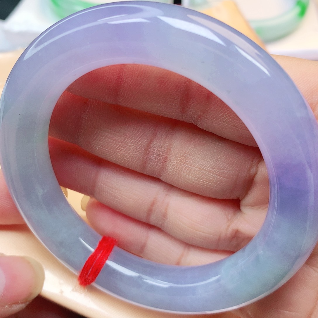 未镶嵌手镯翡翠纯天然A货翡翠老坑紫罗兰高货毕业镯