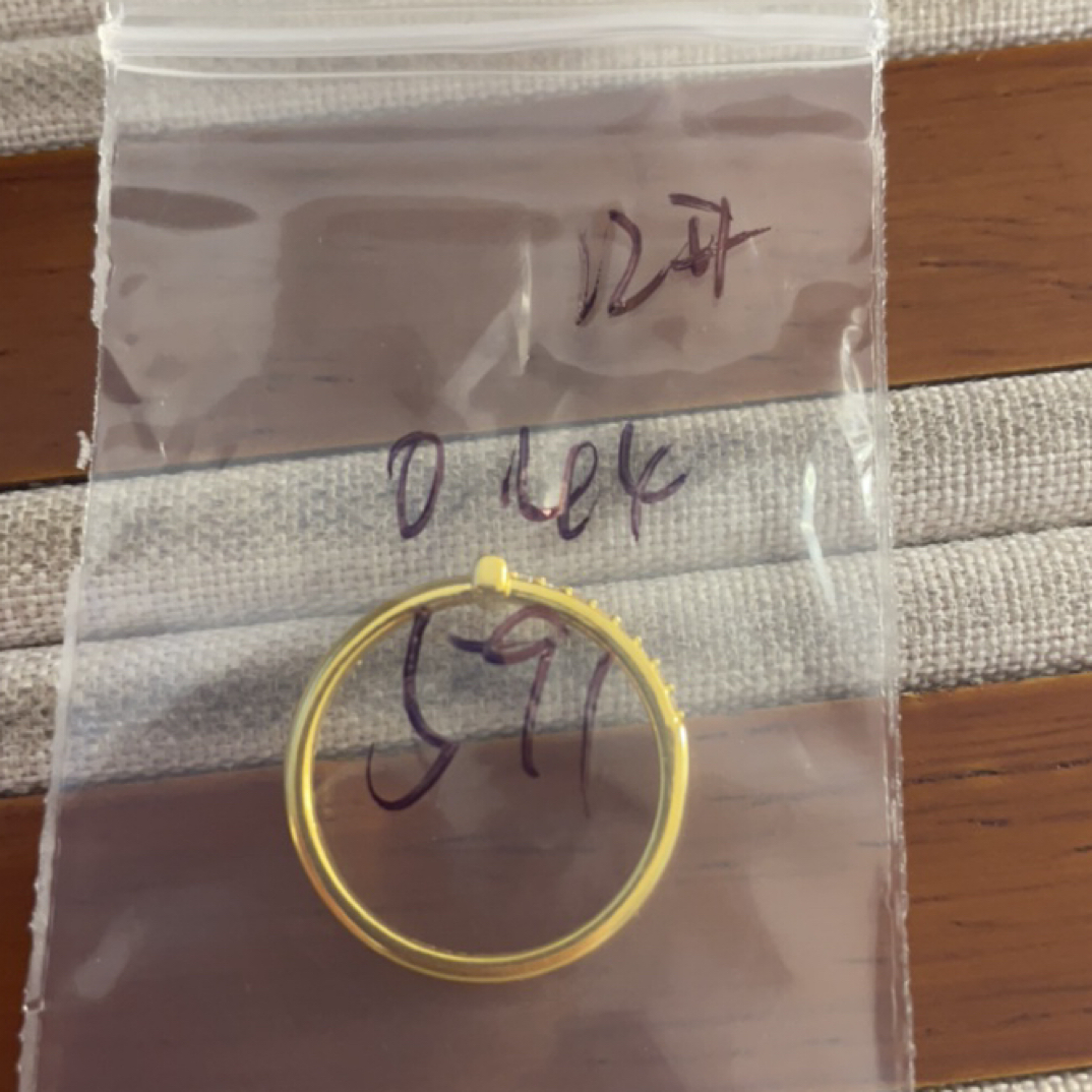 克重0.44 12号 T字6D戒指 足金999