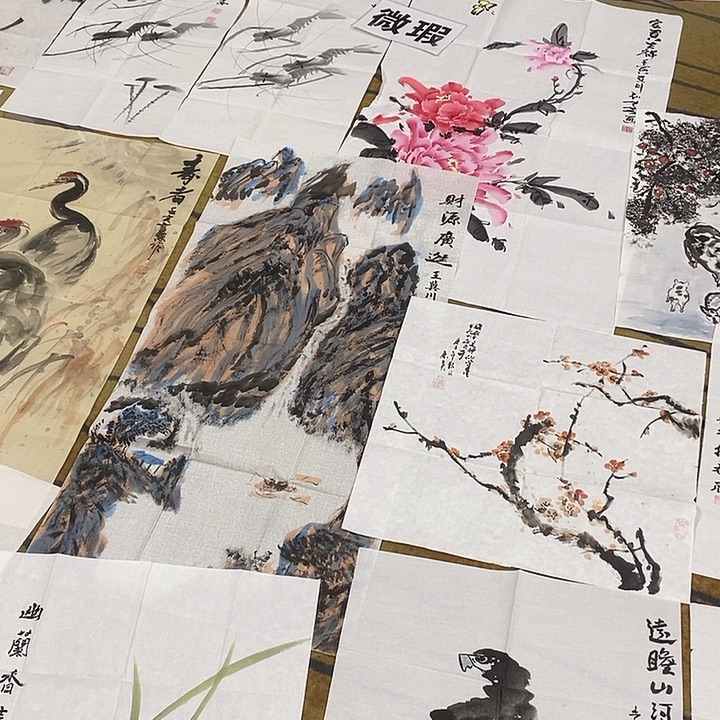 星***人国画50/50老师手绘