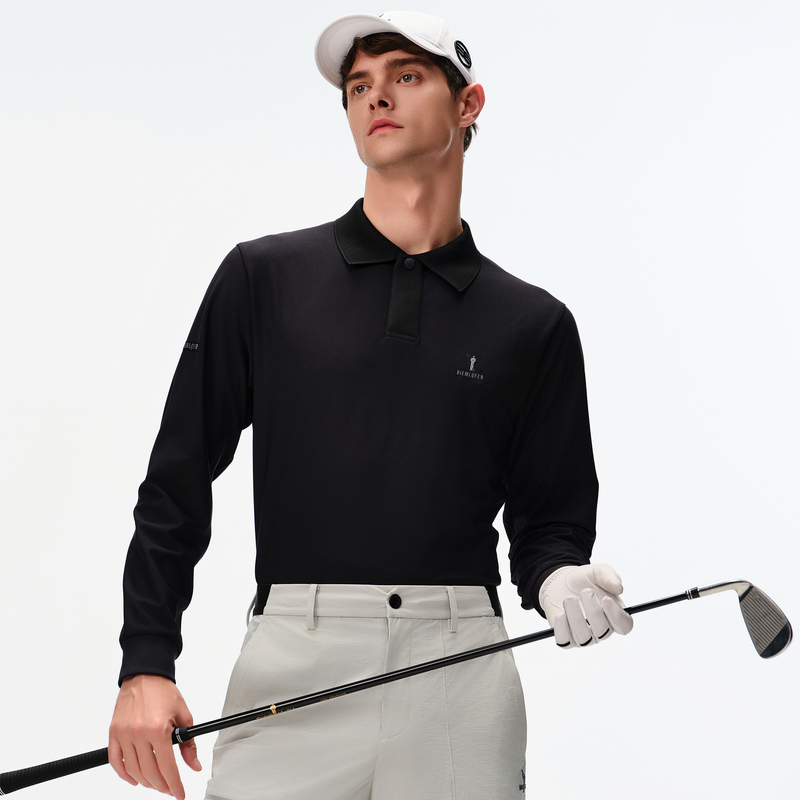 【韩国Creora氨纶】比音勒芬高尔夫春夏新款男士休闲防晒长袖POLO衫