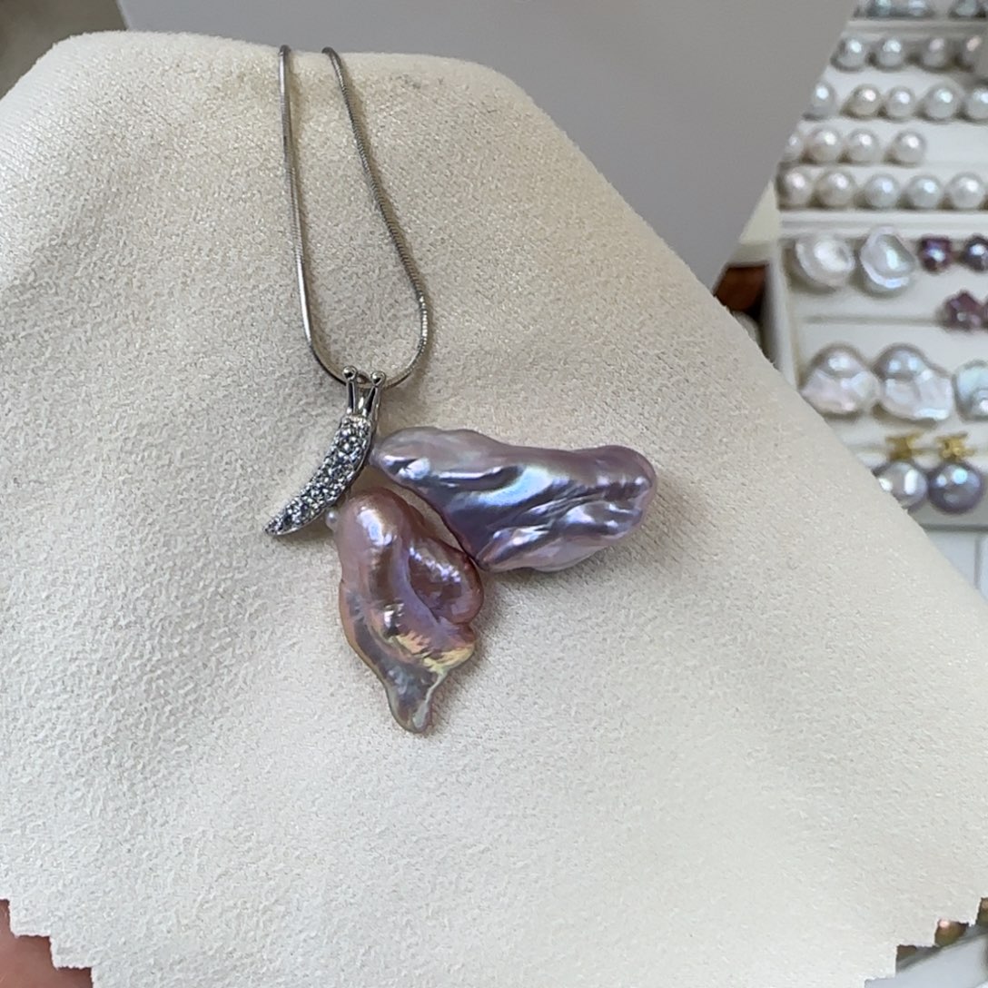 吊坠(赠链)淡水珍珠银S925镶嵌