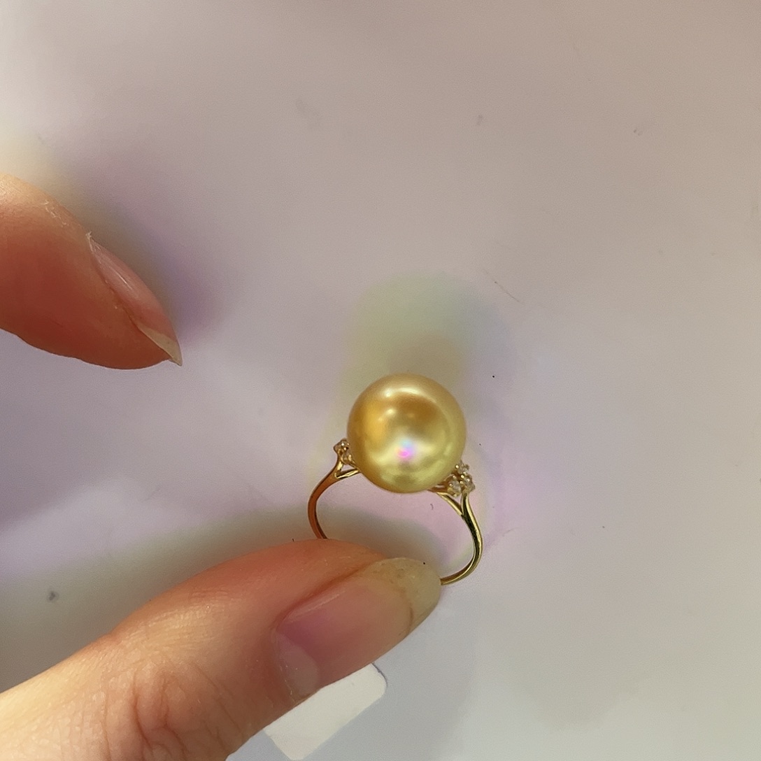 戒指海水珍珠18K金镶嵌