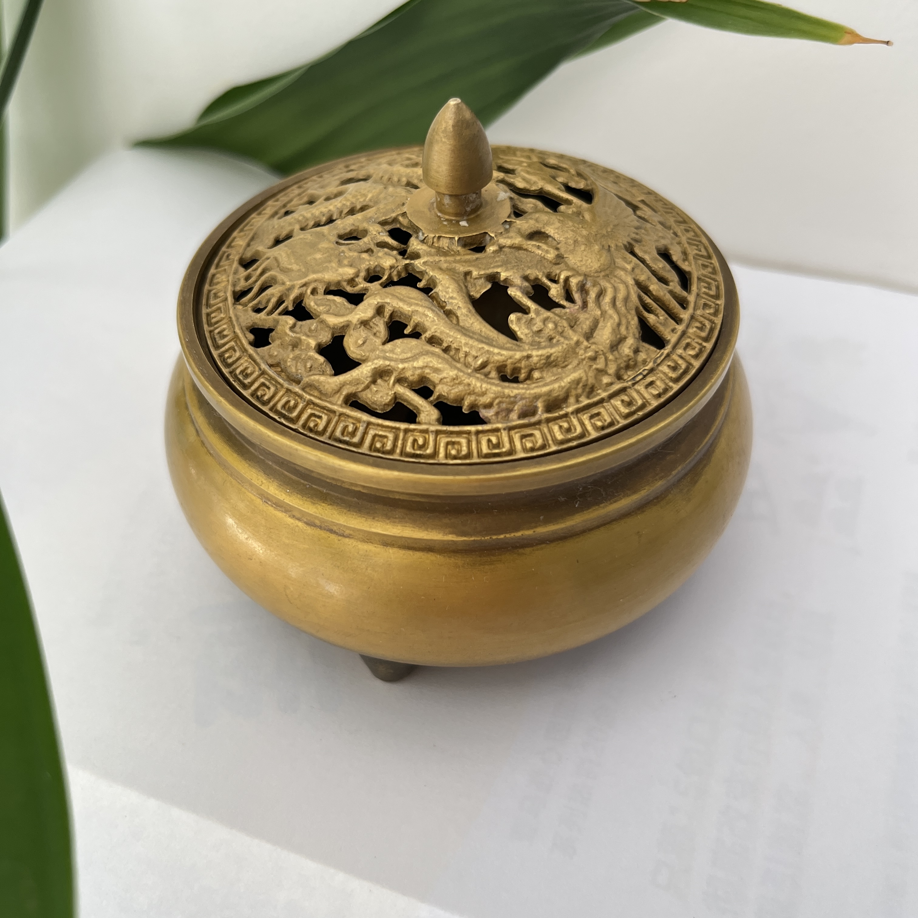 书房用静坐冥想黄铜材质香坐