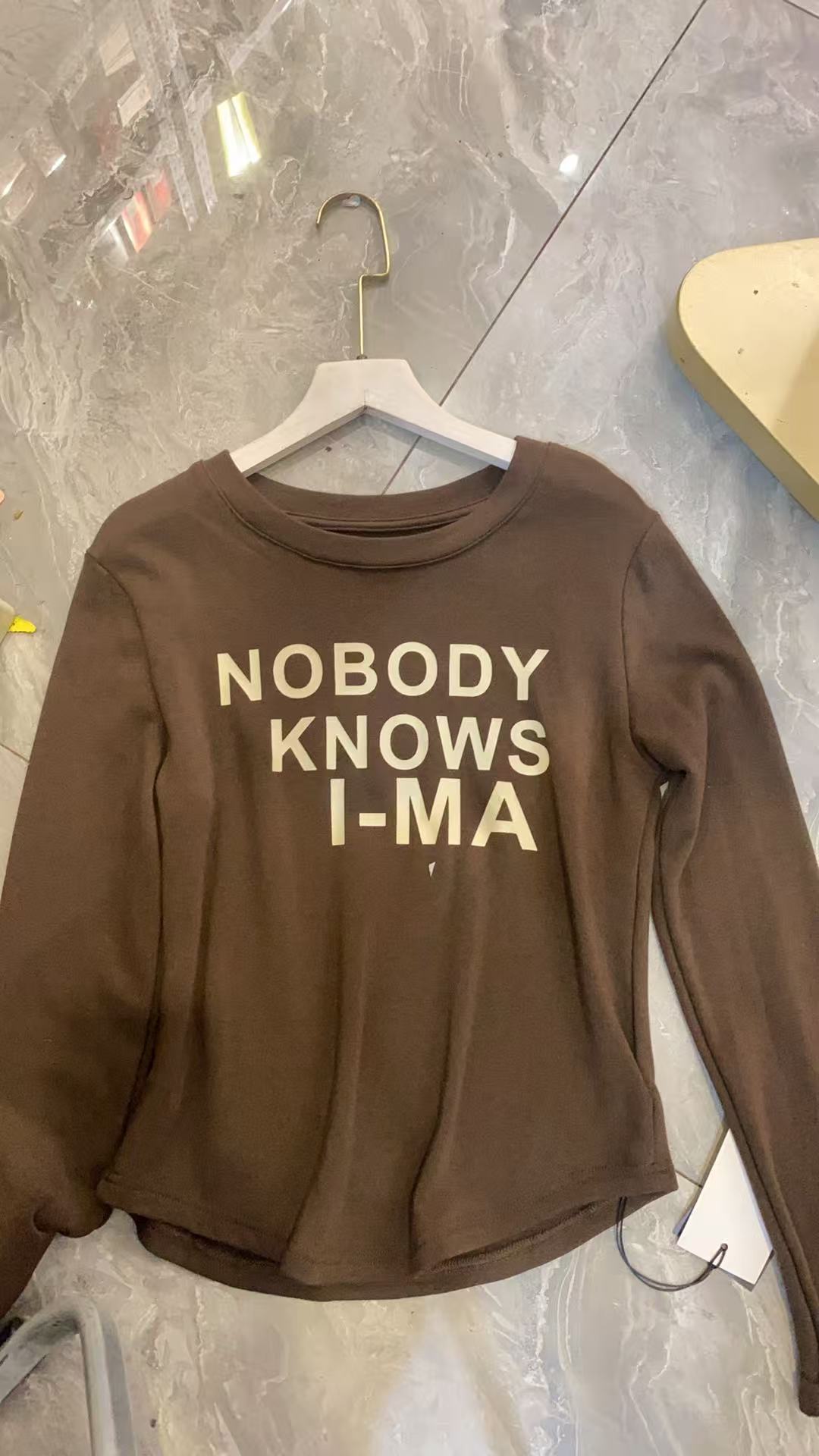 0736女士新款字母T桖上衣