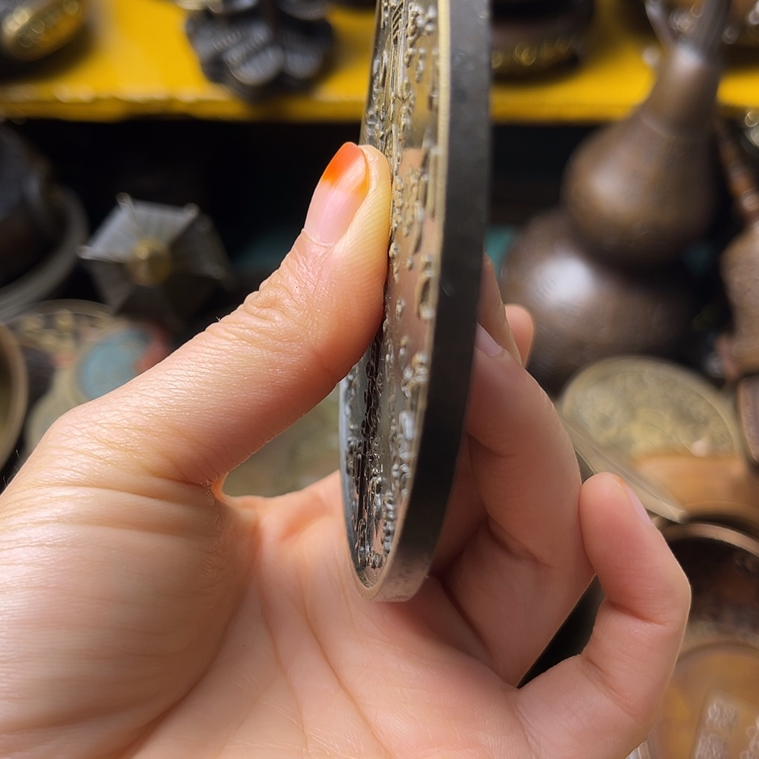 豫*熙原矿风磨铜精雕摆件 