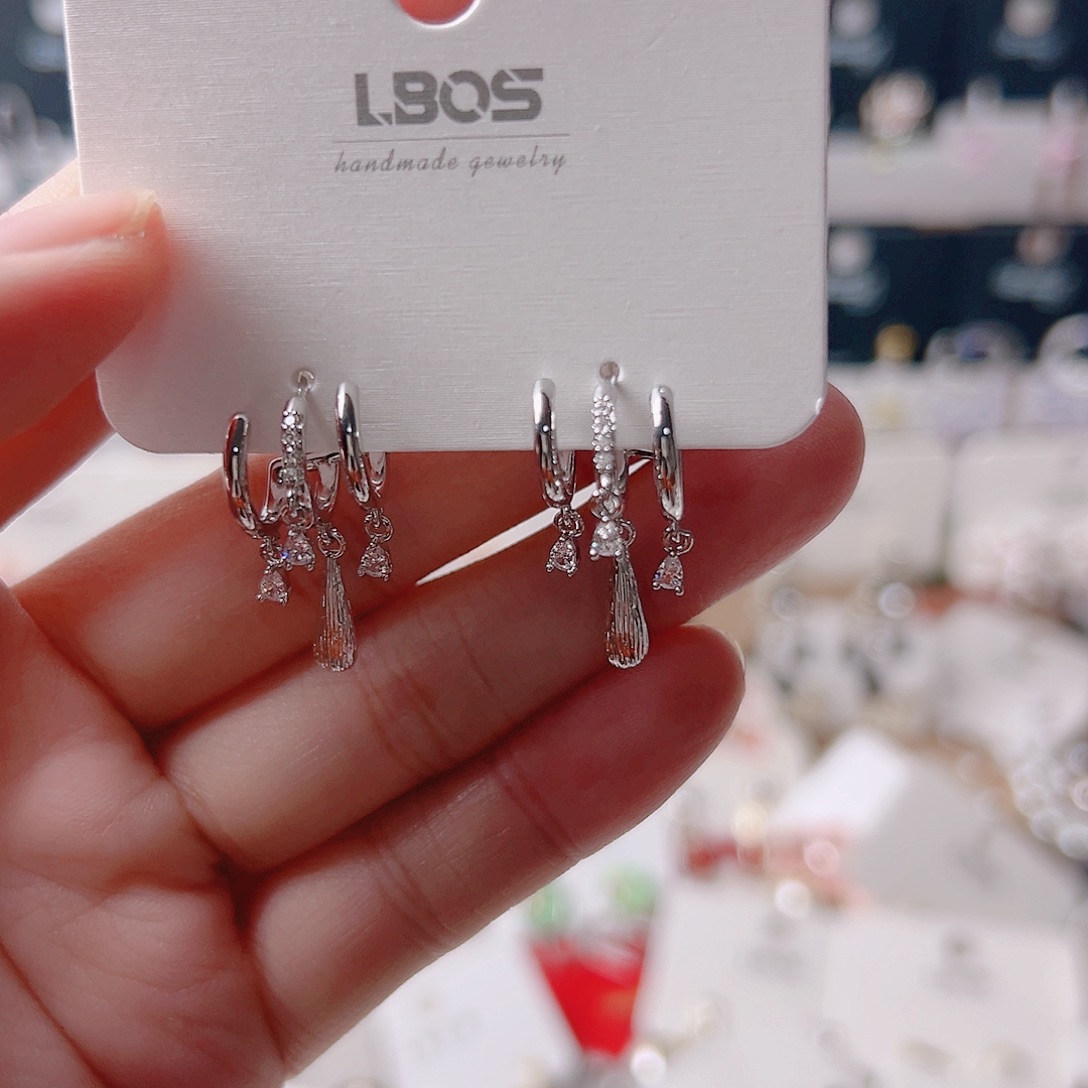 琉璃铁合金合金耳环的