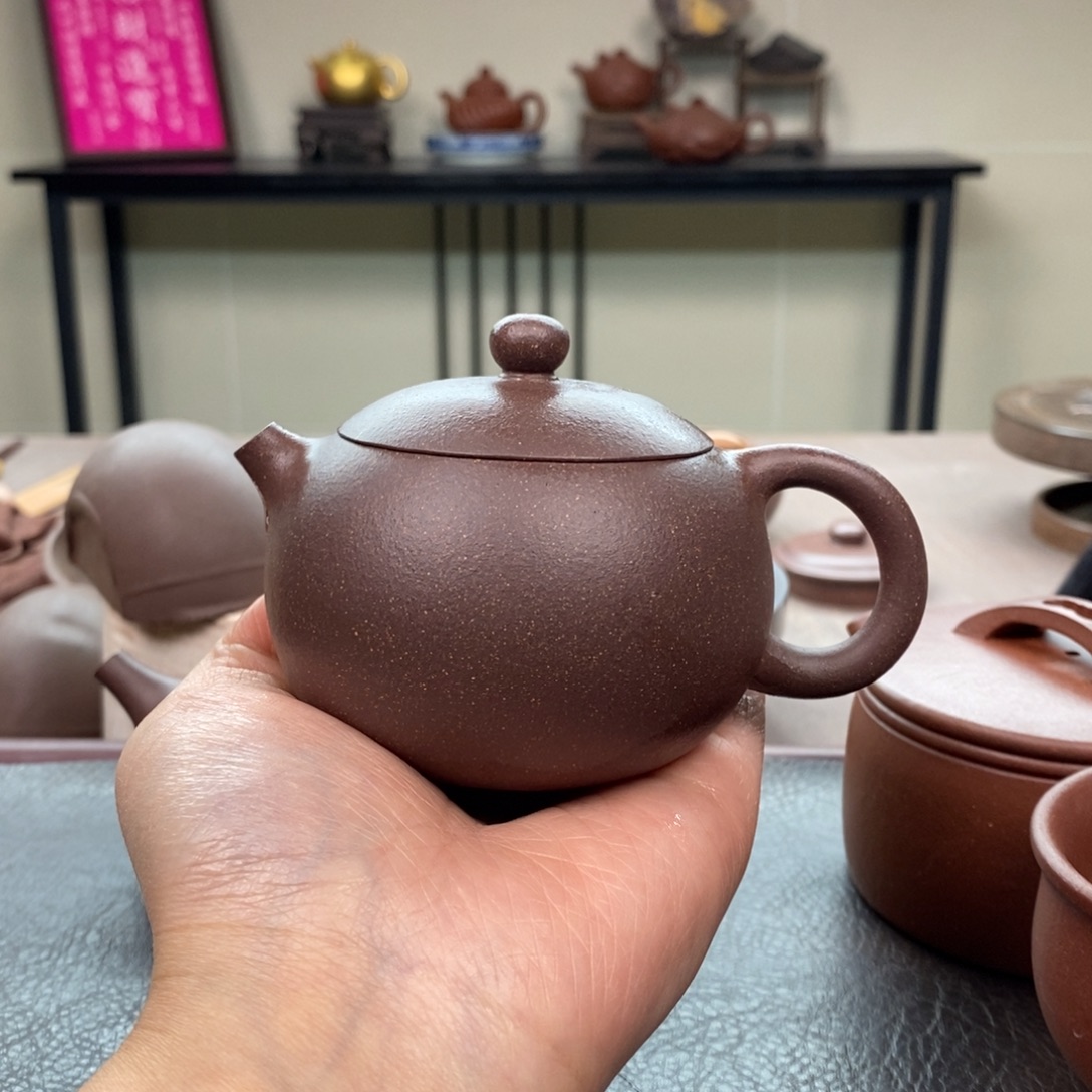 紫砂茶壶千禧紫泥西施180cc精工半手