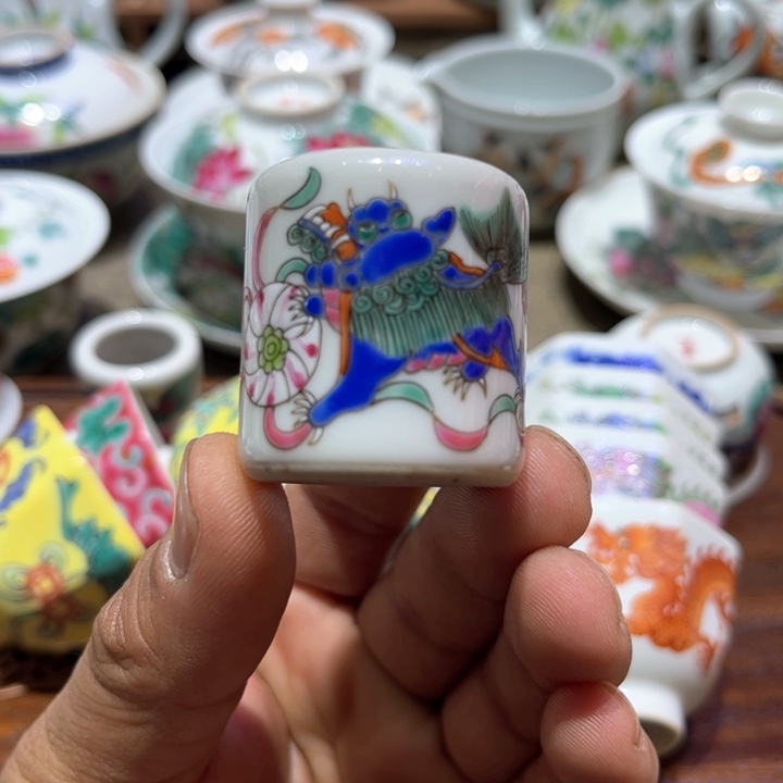 纯手绘精品盖碗杯