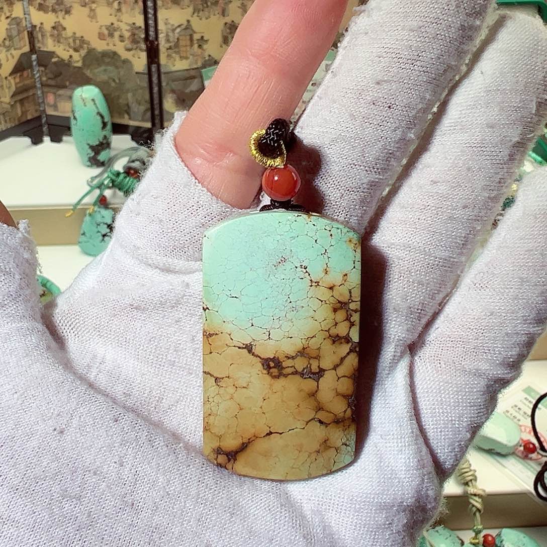 绿松石无事牌未镶嵌