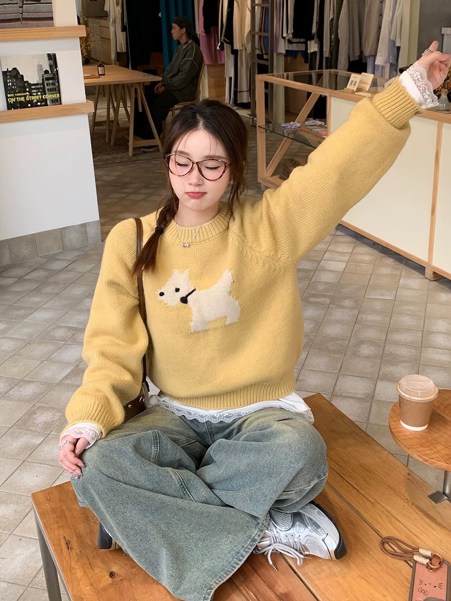 【001-080编码点这里】秋冬高端时尚气质套头毛衣女