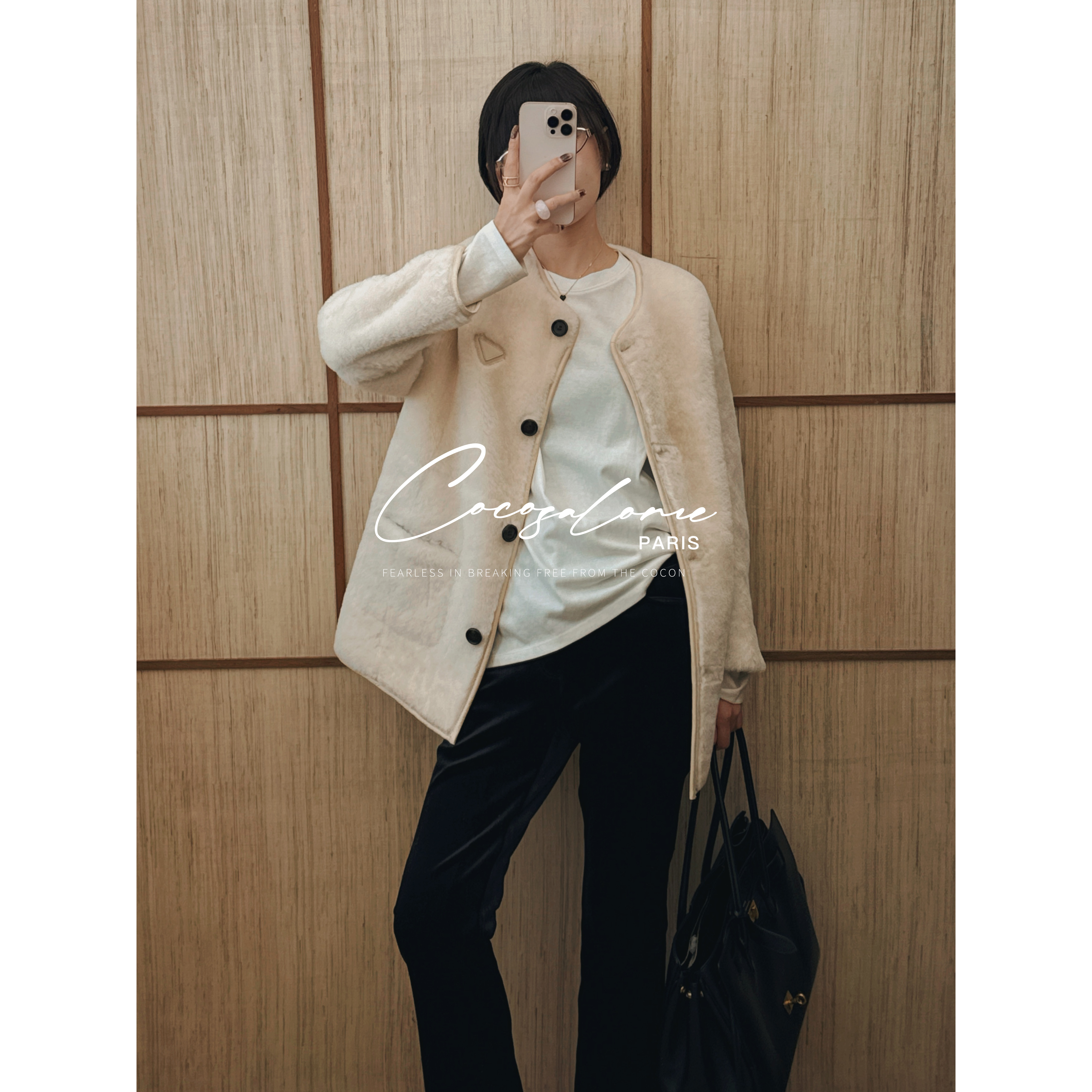 韩彬彬"拉达皮草" 南非进口巴卡工艺皮毛一体秋冬气质外套3235-8