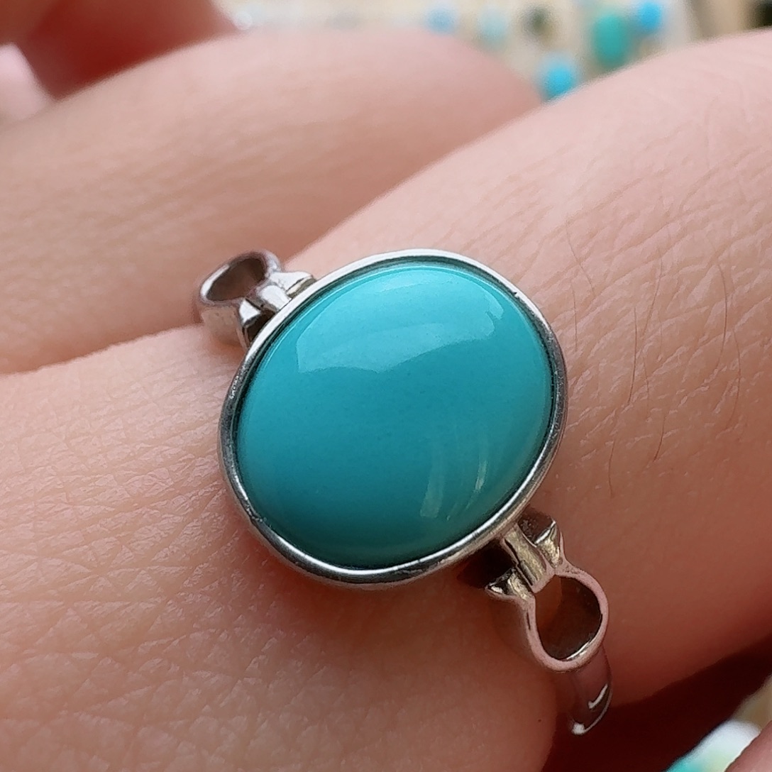 绿松石珠宝奇石银S925镶嵌