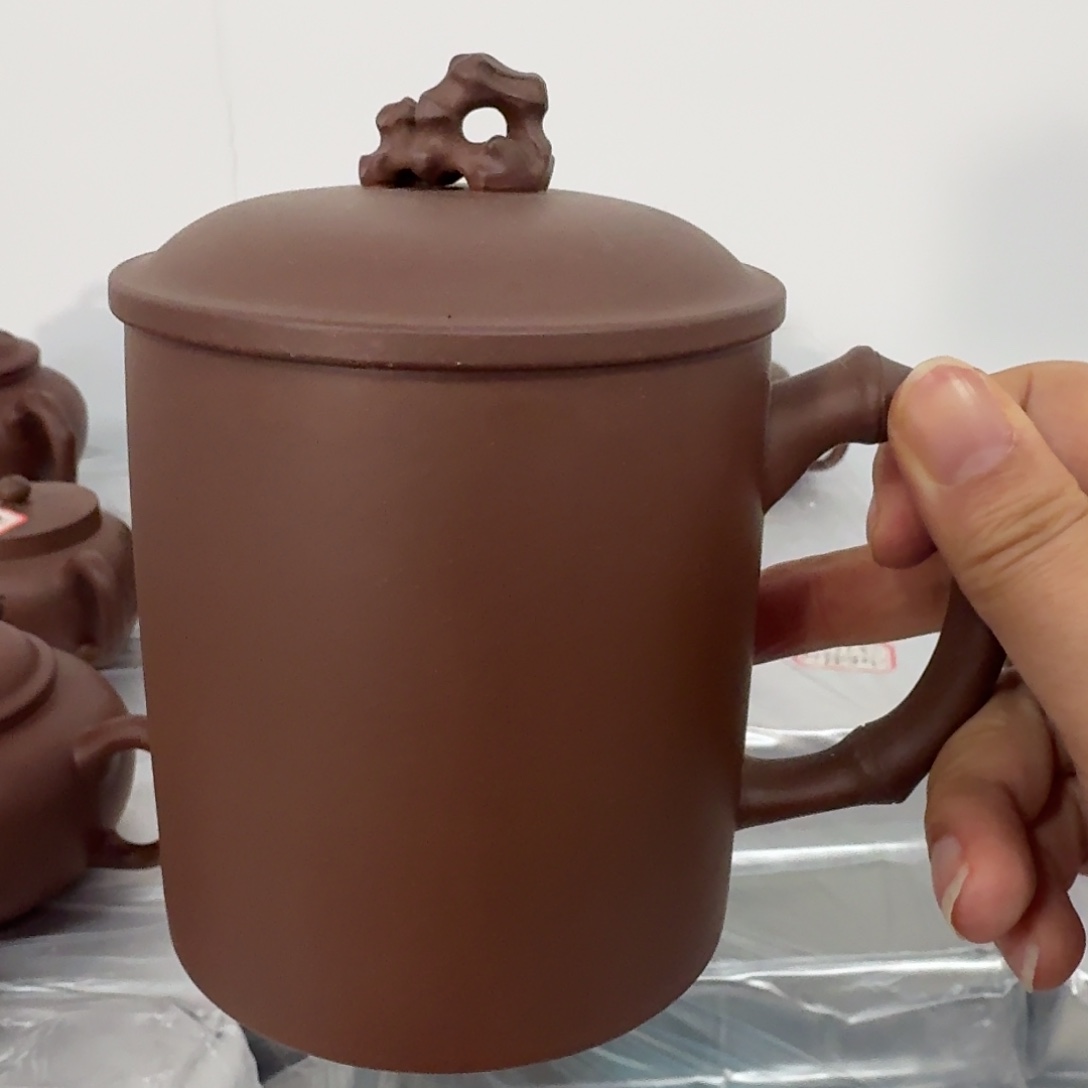 紫砂茶盏黄龙山原矿底槽青