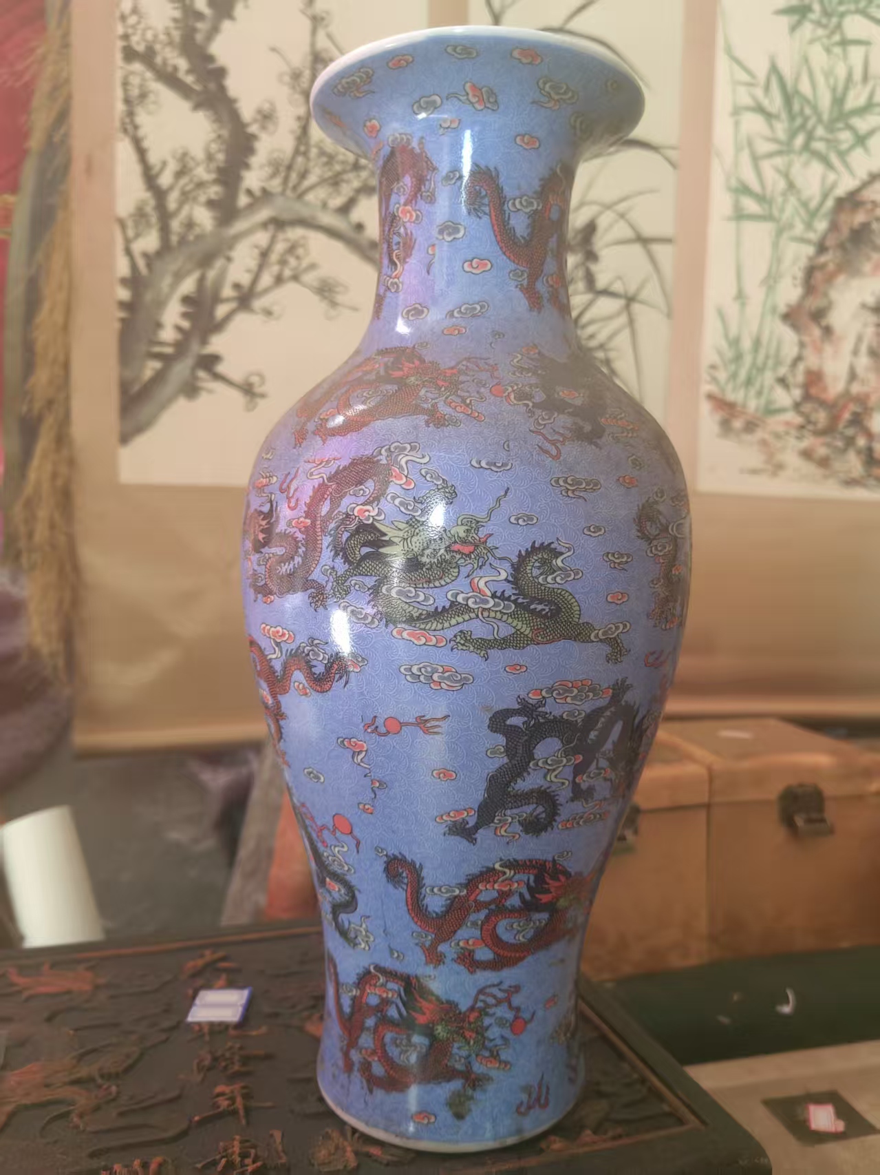 摆件精品摆件蓝瓶摆件 蓝瓶  壹个