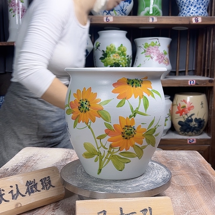 摆件圆口向日葵新款新款陶瓷