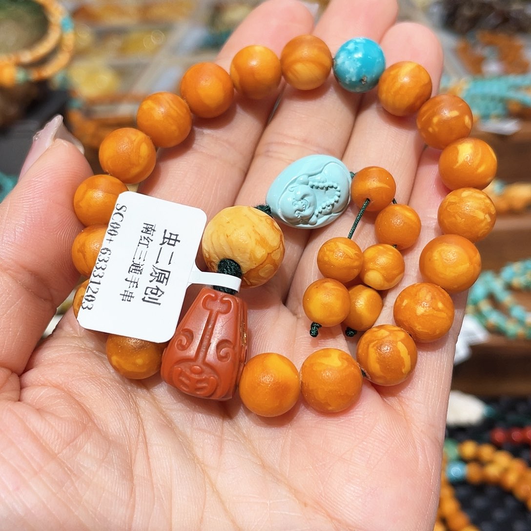 琥珀手串未镶嵌手串