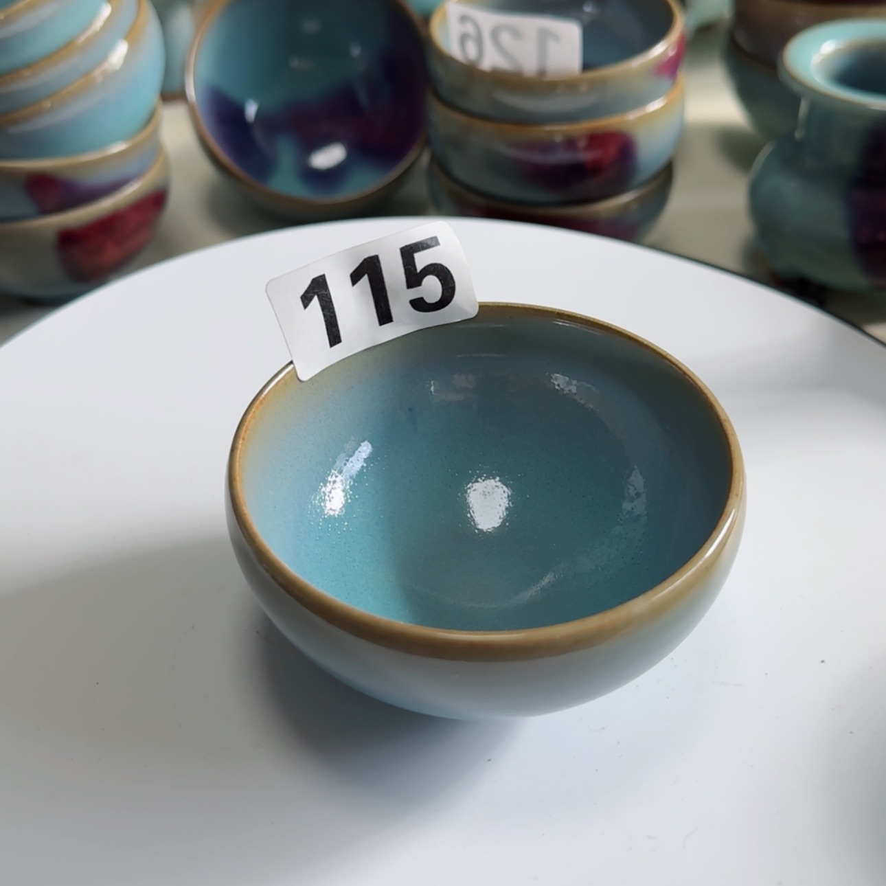 【闪购商品】摆件q***i宋钧仿古鸡心碗