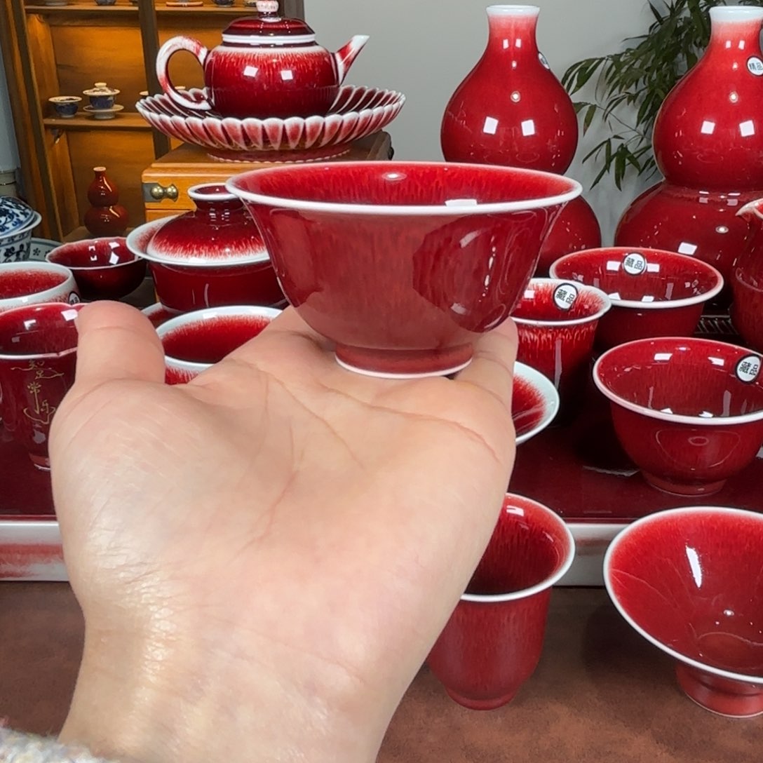 杯景德镇原矿郎红杯若深