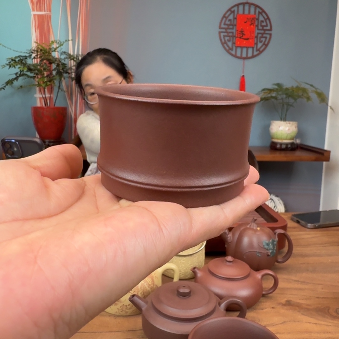 茶壶紫泥老紫泥竹节杯