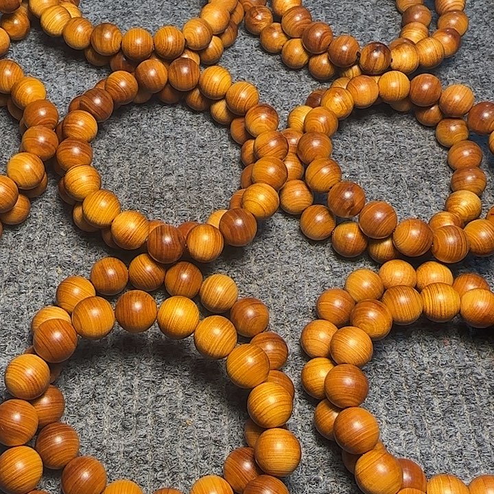 柏木（崖柏）全陈化老料把件串1.2发2条