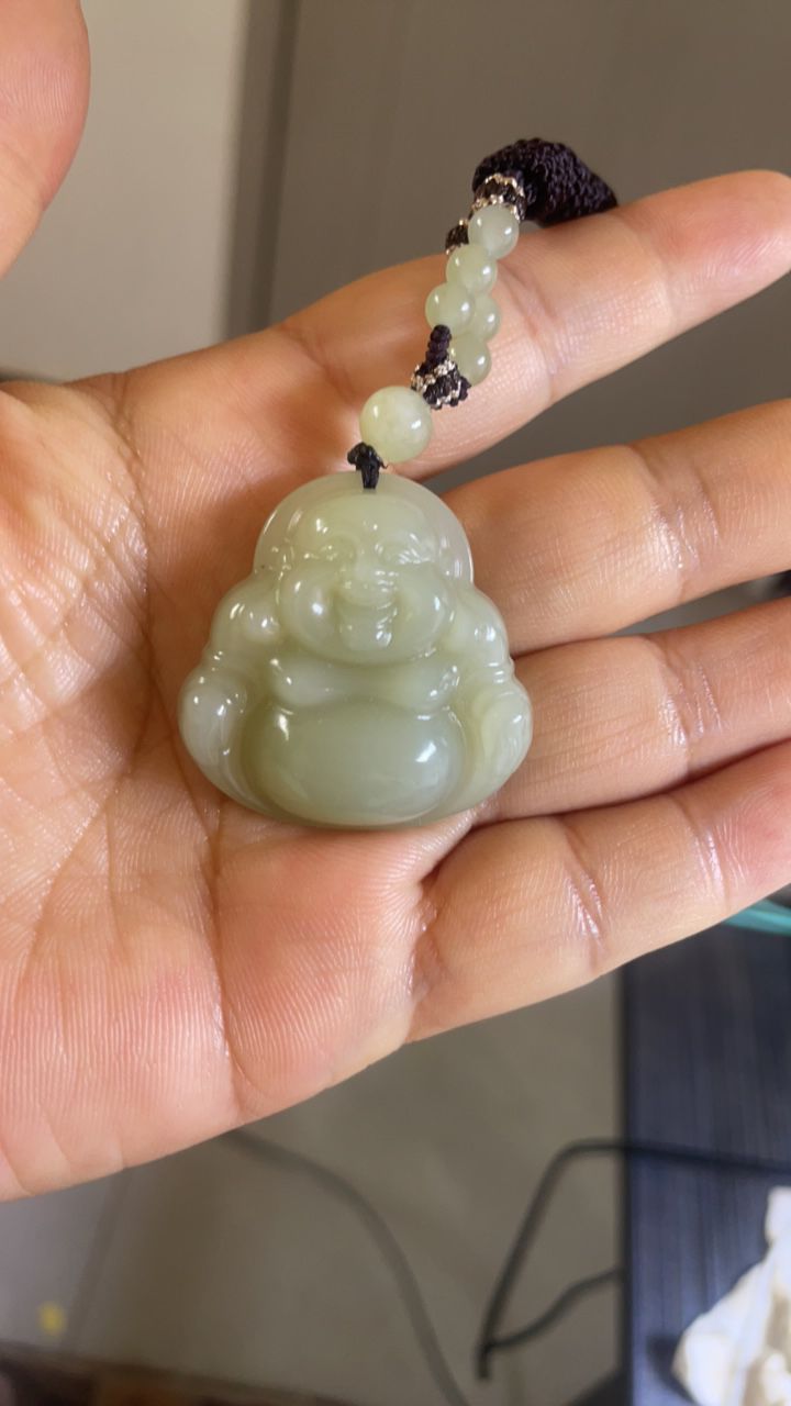 天然和田玉35尺寸佛公挂件