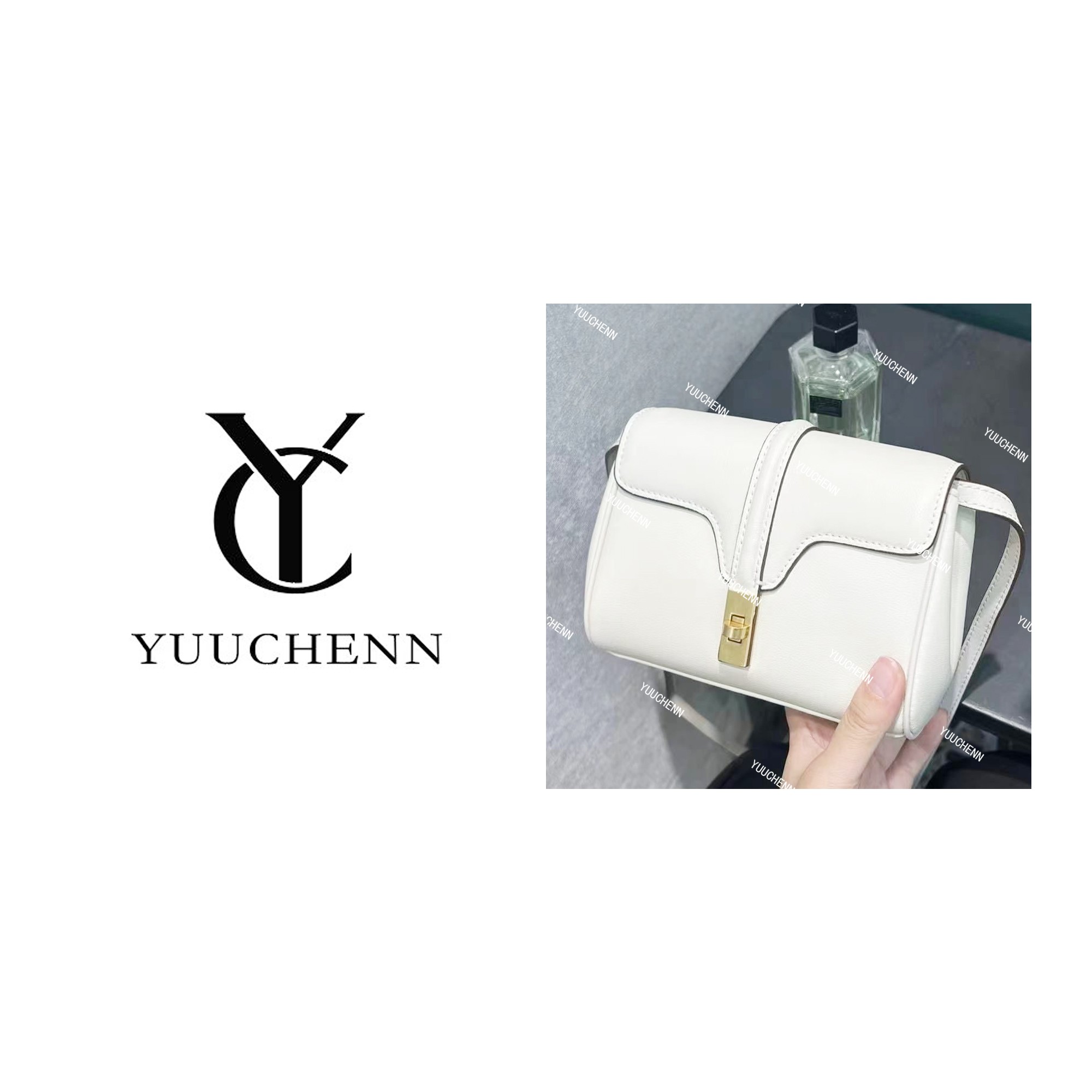 YUUCHENN/18cm原创设计高定真皮包 HH5960