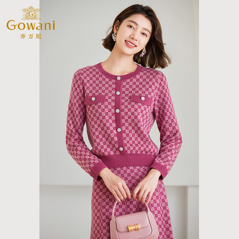 Gowani/乔万尼针织衫上衣女2024年小香风气质款ET4M941