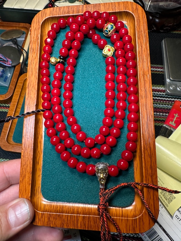 【藏地遇瑟】新亚青怀业念珠配好的