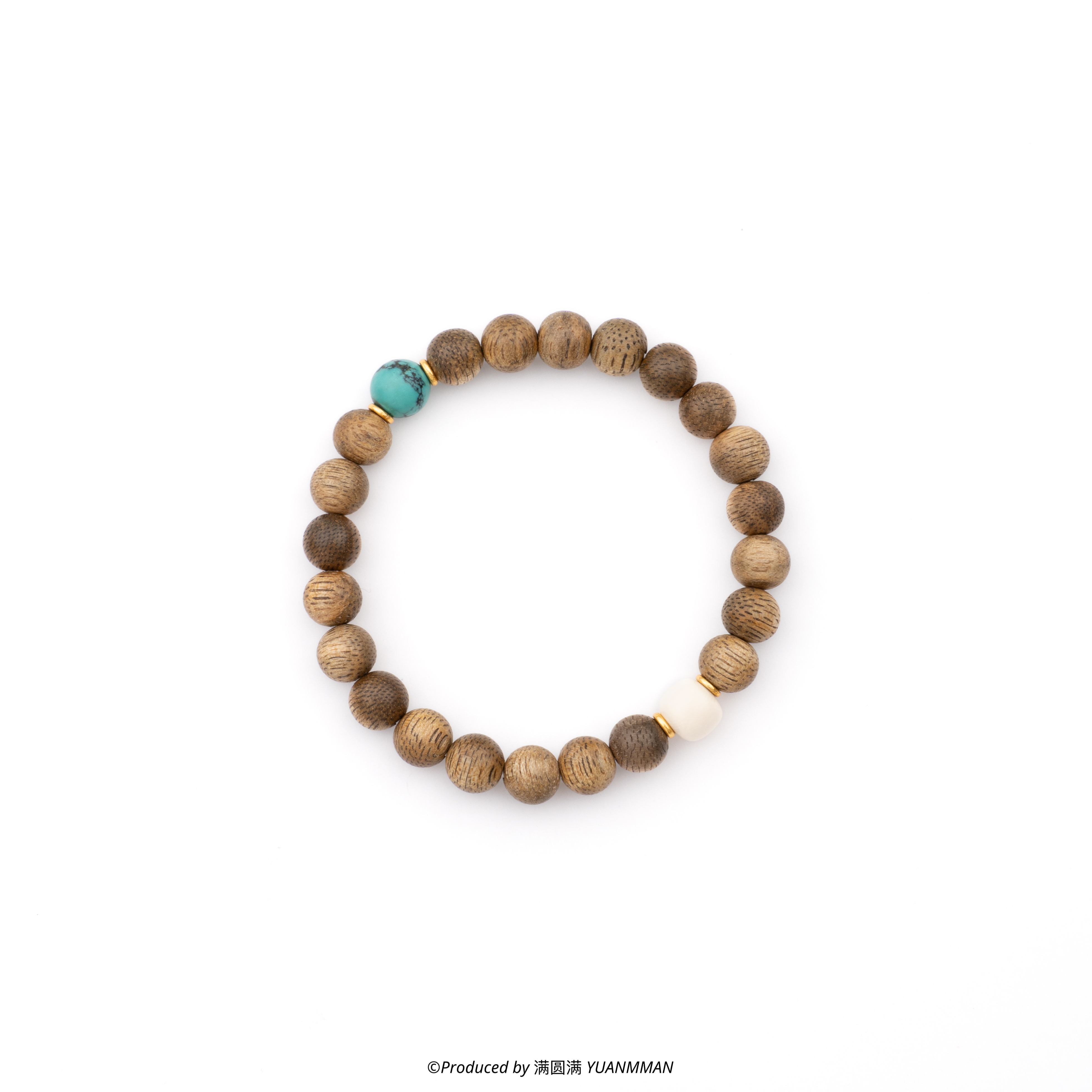 YUANMMAN/满圆满 沉香天然文莱软丝绿松单圈